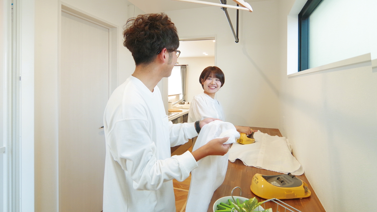 間取りは家事ラクだから、夫婦で協力しやすいのがいいです